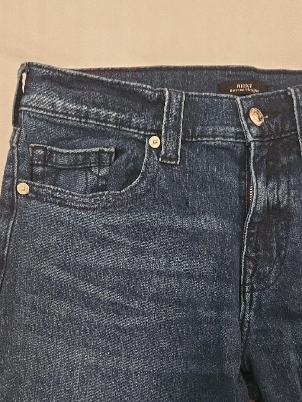 True Religion Indigo Blue Folded Denim Jeans